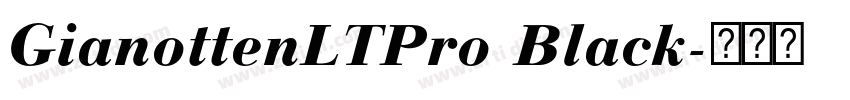 GianottenLTPro Black字体转换 GianottenLTPro Black字体转换